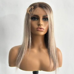 Jewish 8X5 lace front wig highlights color clip in wip