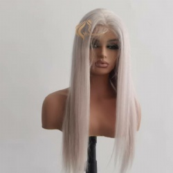 360 lace frontal wig factory wholesale price 360 lace frontal closure wig silver color