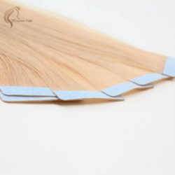 human hair tape in extension blonde color 100% virgin hair extention