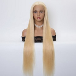 613 blonde full lace wig 28chin long human hair  hand tied  full lace wig