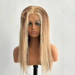 human straight hair 360 lace front wig for women 4T4P27#